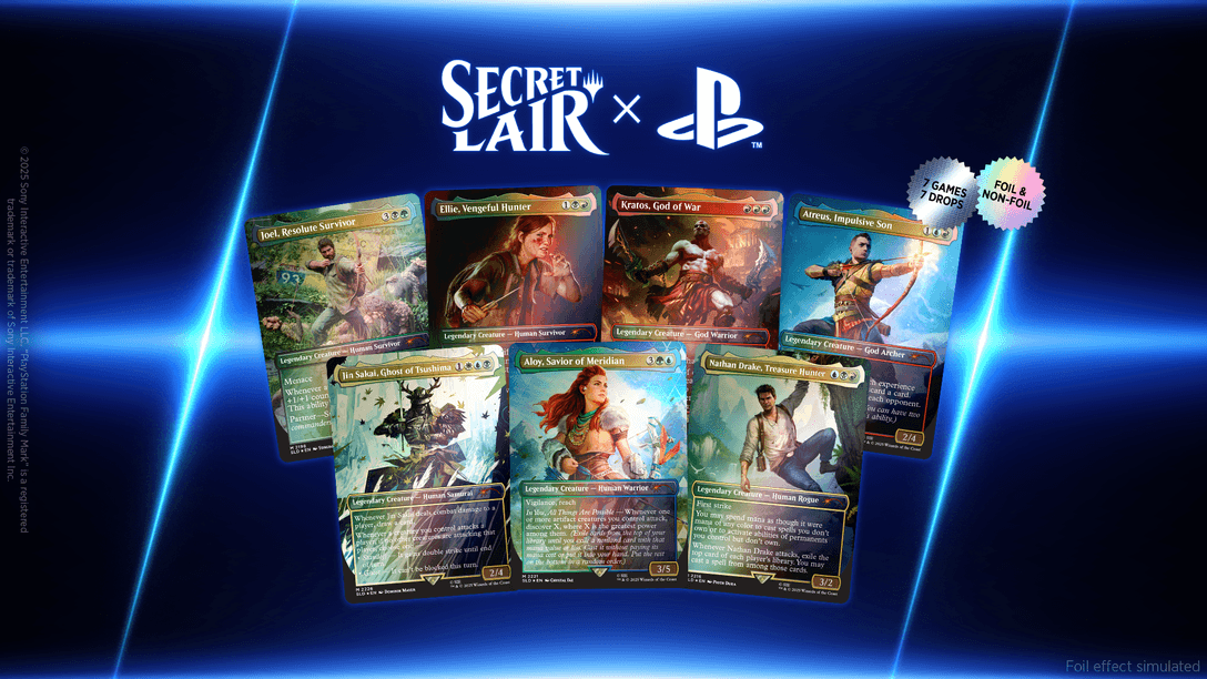 First in-depth look at Magic: The Gathering Secret Lair x PlayStation collaboration, launching this October
