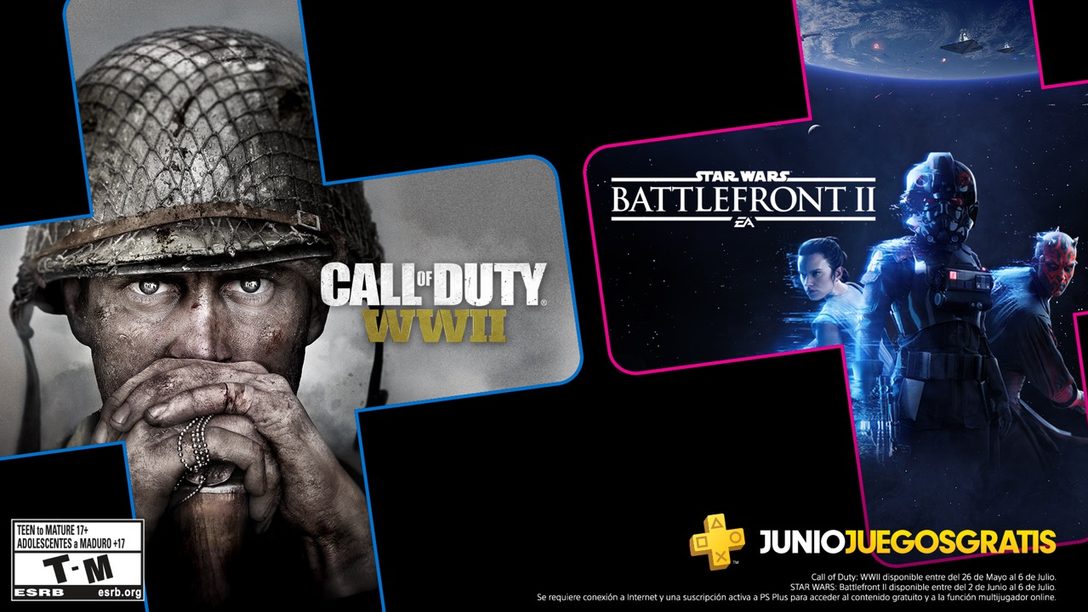 Star Wars: Battlefront II y Call of Duty: WWII son los Juegos de PS Plus para Junio