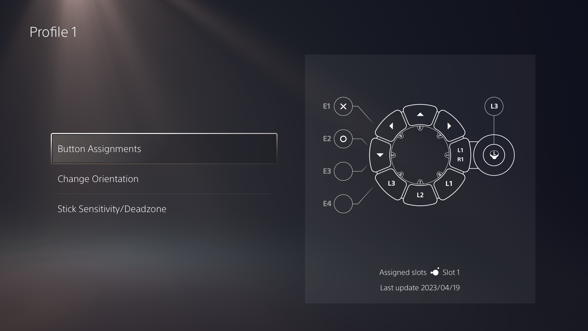  "Access controller UI image showing button mapping options"