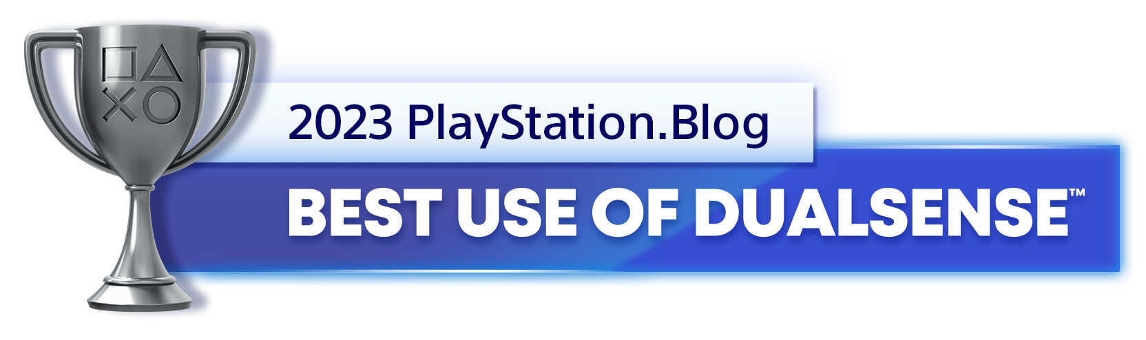  "Silver Trophy for the 2023 PlayStation Blog Best Use of DualSense Controller Winner"
