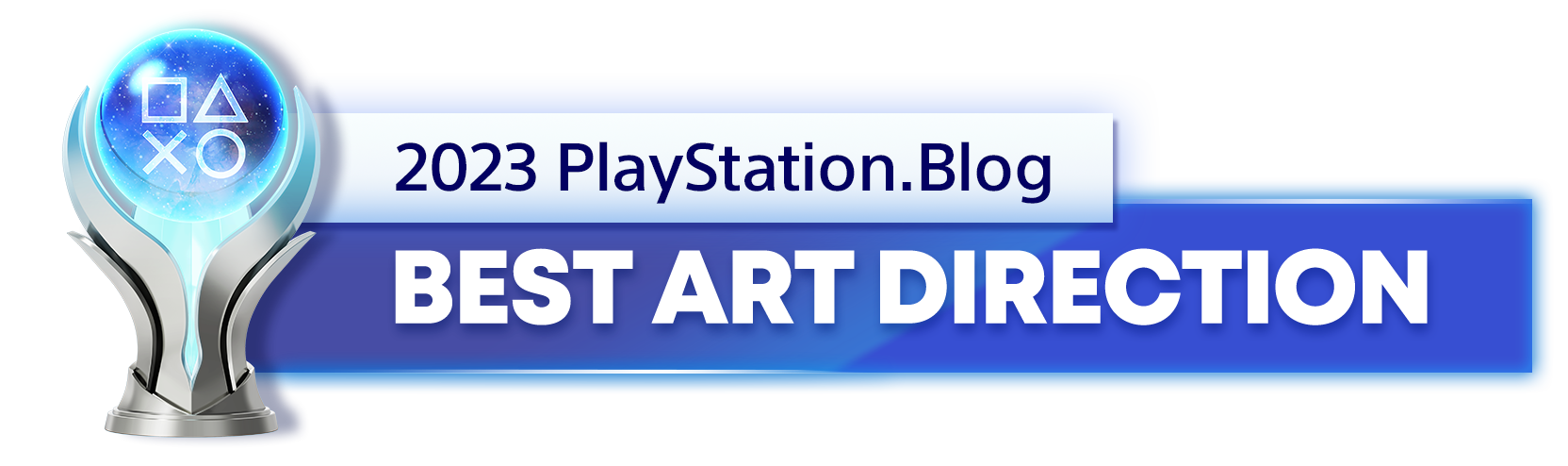  "Platinum Trophy for the 2023 PlayStation Blog Best Art Direction Winner"